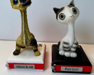 "Twisted Whiskers" Cat Figurines by Eliot Cohen