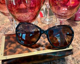 Tori Burch sunglasses and case