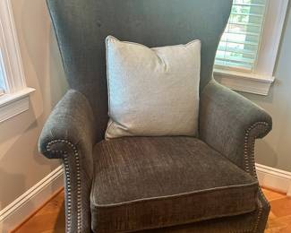 Pair of Bernhardt wing back chairs