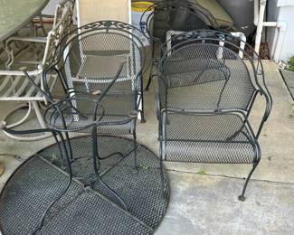 Wrought Iron Outdoor Dining Set