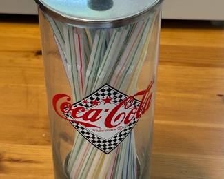 Retro Coca-Cola Straw Dispenser