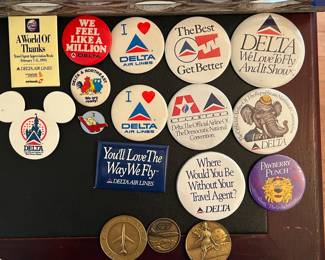 Vintage Delta Airlines Pins and Medals