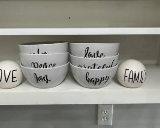 Signature Ceramic Bowl Inspirational Words