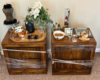 Wood Side Table and Indoor Decor