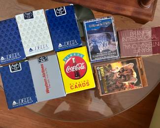 Assorted Delta and Coca-Cola Vintage Playing Cards