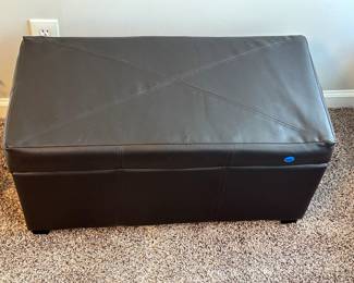Leather Storage Ottoman