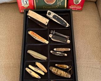 Pocket Knives, vintage tins