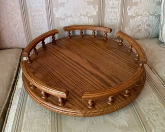 Oak lazy susan