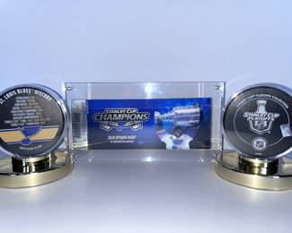 STL Blues Stanley Cup Commemorative Pucks & Memorabilia