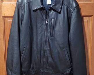 Tommy HIlfiger Mens Leather Jacket Size S