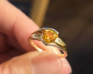 Yellow Citrine Ring