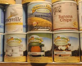 Various #10 Cans of Dehydrated or Freeze Dried Long-Term Food Storage
