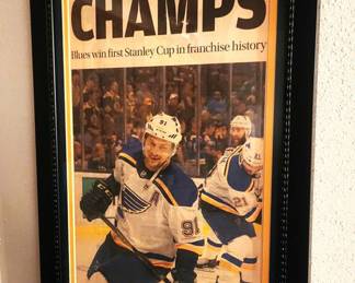Framed STL Post-Dispatch Edition STL Blues became Stanley Cup Champions