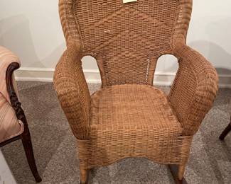 rocking wicker chair