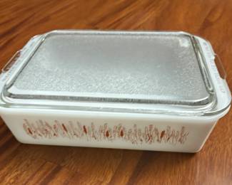 Vintage Proctor Silex Casserole Slow Cook Dish White Wheat Pattern Milk Glass