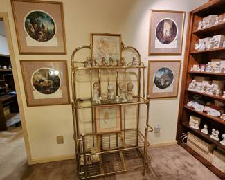 Brass and Glass Etagere