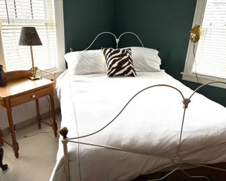 Antique Iron Bed and Wash Stand 