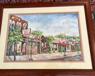 North End Rockford *Main Street, Rockford IL ~Original Framed Painting 