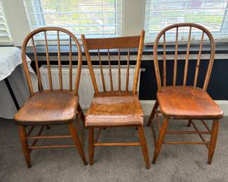 Antique Wood Chairs 