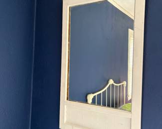Antique White Painted Mirror 