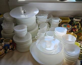 MacBeth Evans Petalware Monax White Milk Glass