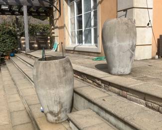 168 $100.00ea 4 Concrete Planters 21W X 35H
