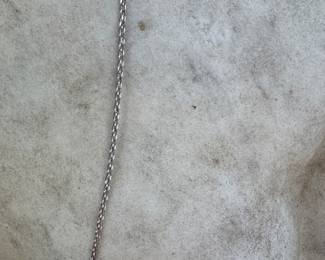 #178 - $650 - 24" white gold 14kt gold chain. 7.1 gr.