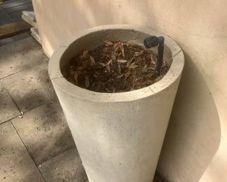 174 100.00 Large Tapered Concrete Planter 16W X 30H0