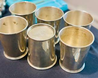 Six (6) S. Kirk and Son sterling silver mint julep cups