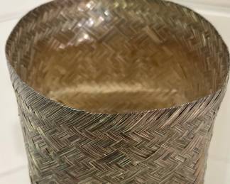 Mexican sterling silver woven basket