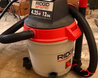 RIDGID 12-gallon wet/dry shop vacuum. 