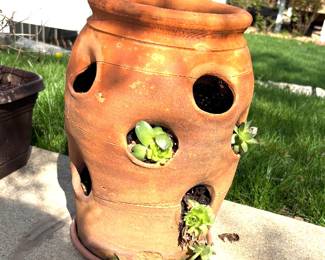 terracotta strawberry pot