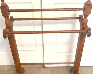 Oak Blanket/Towel Rack