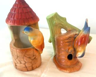 1930's Bird Wall Pocket
Vase Feeder Czech Colorful
Ceramic