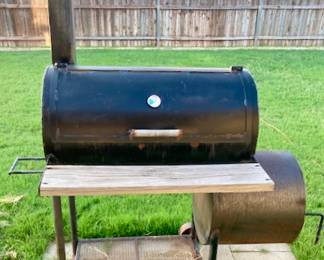 Heavy Duty Iron Smoker w/Drop Down Firebox. Cooking Surface 3 ft Wide. Ready for DAD!