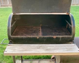 Heavy Duty Iron Smoker w/Drop Down Firebox. Cooking Surface 3 ft Wide. Ready for DAD!
