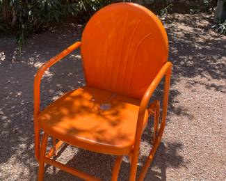 Retro metal glider set of 2
