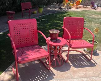 Vintage Crosley metal chairs