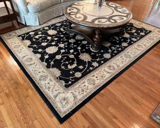 Black and Gold Large Area Rug