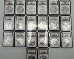 NGC Graded MS 69 1986-2005 Silver Eagles (20)