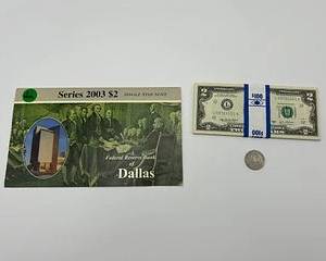 $100 of $2 Dollar Bills Uncirculated Series 2003 Single Star Note Dallas