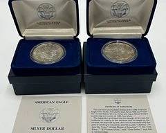 1988 American Eagle Silver Dollars (2)