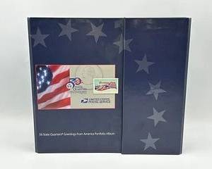 USPS 50 States Quarters Greetings from America Portfolio Album (1999-2007)