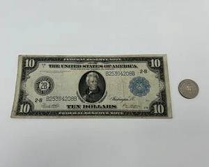 1914 10 Dollars Federal Reserve Note Large, Andrew Jackson B 25394208 B