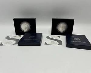 2007 American Eagle One Ounce Silver Uncirculated Coin (2)
