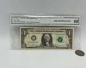 66 Grade 1977 $1 Dollar Note C62344326D