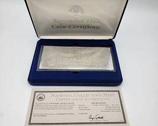 September 11th Coin-Certificate