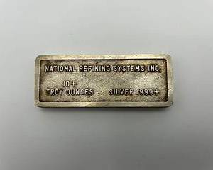 10+ Troy Ounces Silver .999+ National Refining Systems Inc.