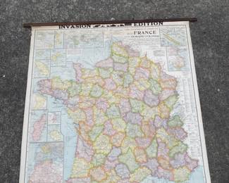 1944 invasion map, France