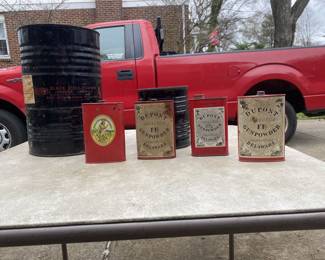 DuPont gunpowder tins